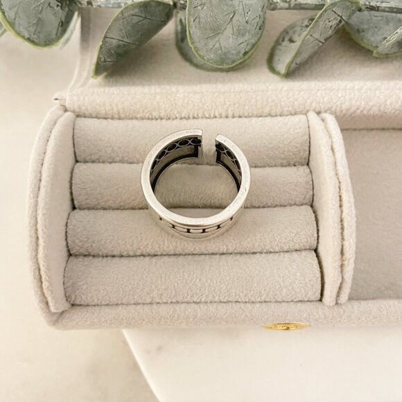 925 Sterling Silver Chunky Ring Vintage Ring Thick Wide Ring Band - Picture 5 of 9